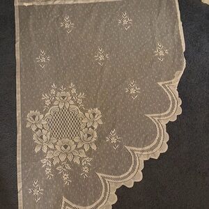 White Lace Floral Curtain 2 pieces